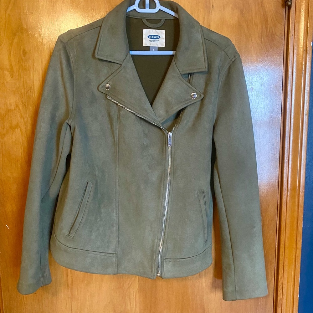 Old Navy Olive Moto Jacket - Picture 2 of 3